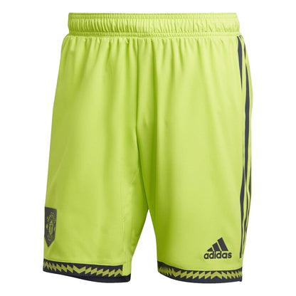 Green - Front - Adidas Mens 2022-23 Manchester United FC Third Shorts