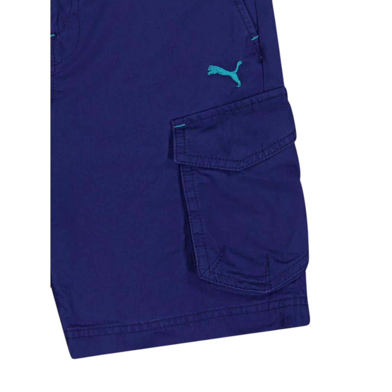 Blue - Side - Puma Childrens-Kids Beach Walking Shorts