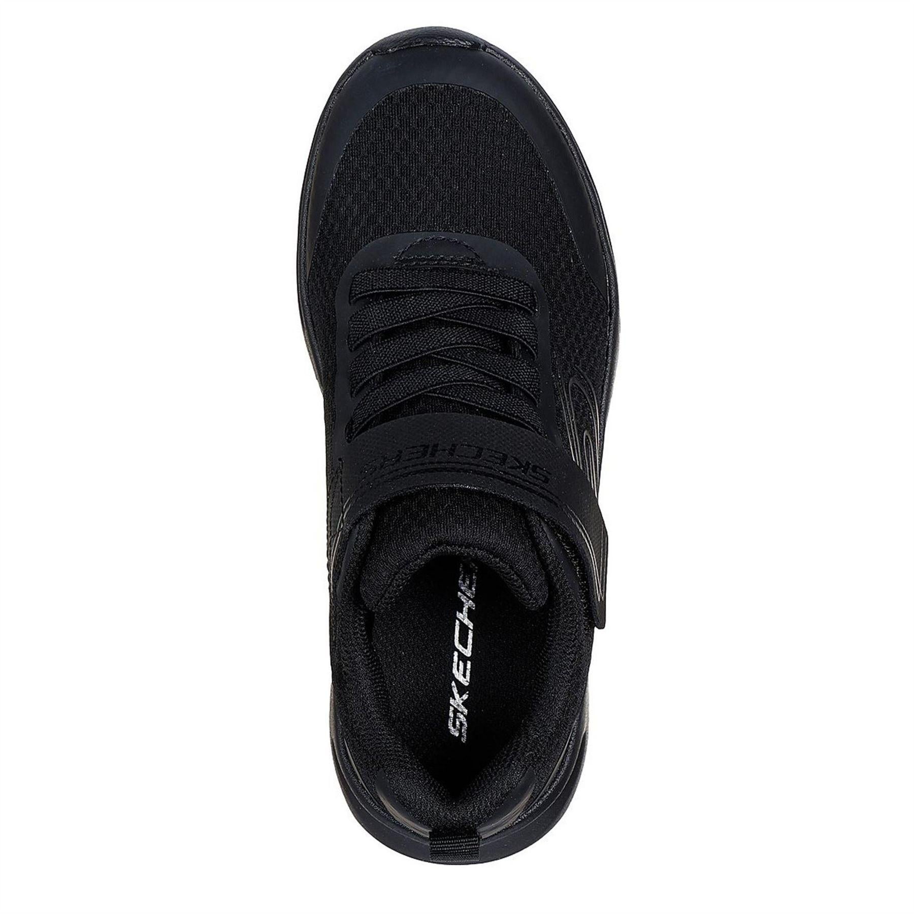 Black - Side - Skechers Childrens-Kids Dynamatic Swift Tread Slip-on Trainers