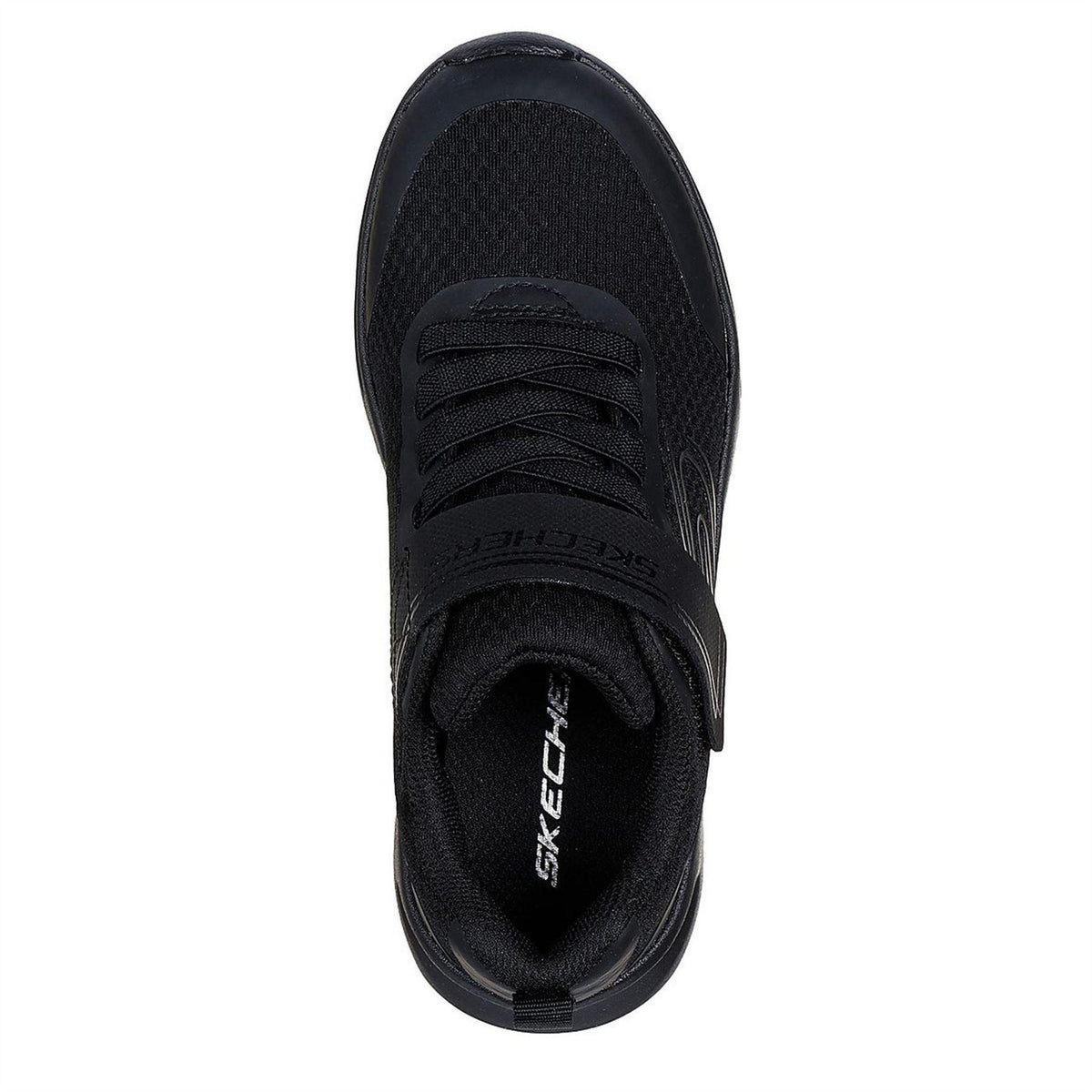 Black - Side - Skechers Childrens-Kids Dynamatic Swift Tread Slip-on Trainers