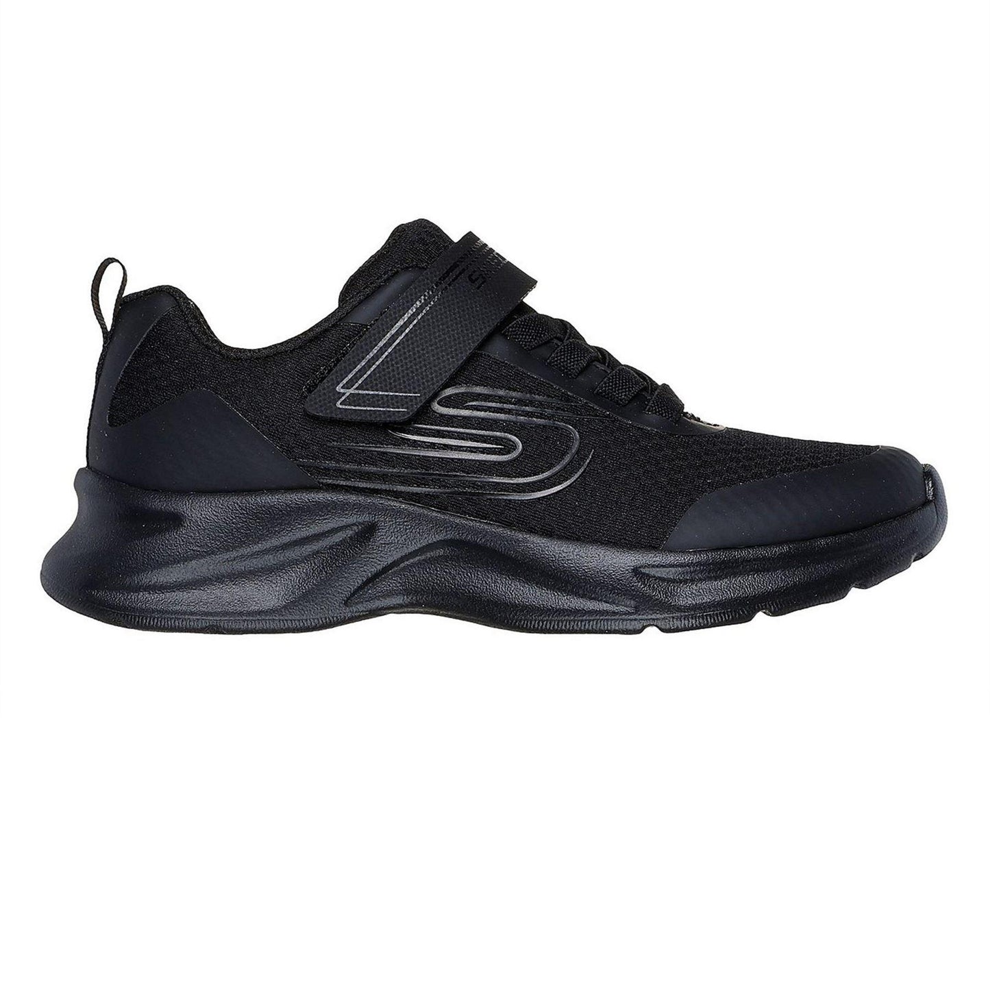 Black - Front - Skechers Childrens-Kids Dynamatic Swift Tread Slip-on Trainers