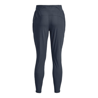Grey - Back - Under Armour Womens-Ladies Qualifier Elite Jogging Bottoms