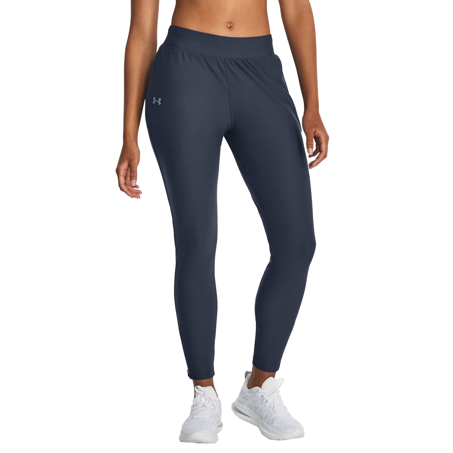 Grey - Side - Under Armour Womens-Ladies Qualifier Elite Jogging Bottoms