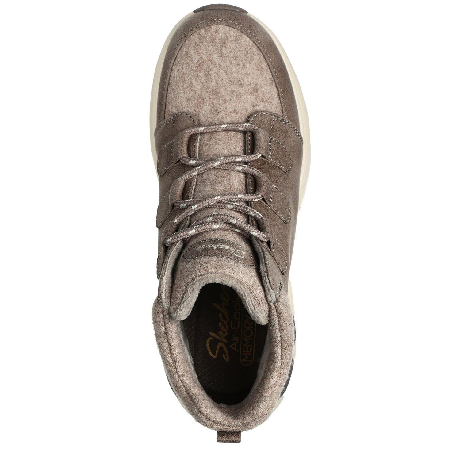 Taupe - Side - Skechers Womens-Ladies Biglug Walking Shoes