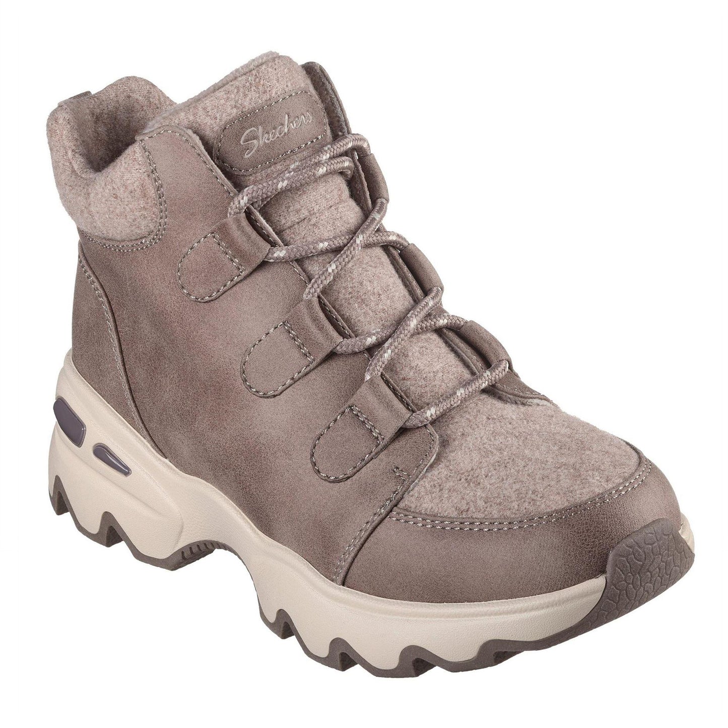 Taupe - Lifestyle - Skechers Womens-Ladies Biglug Walking Shoes