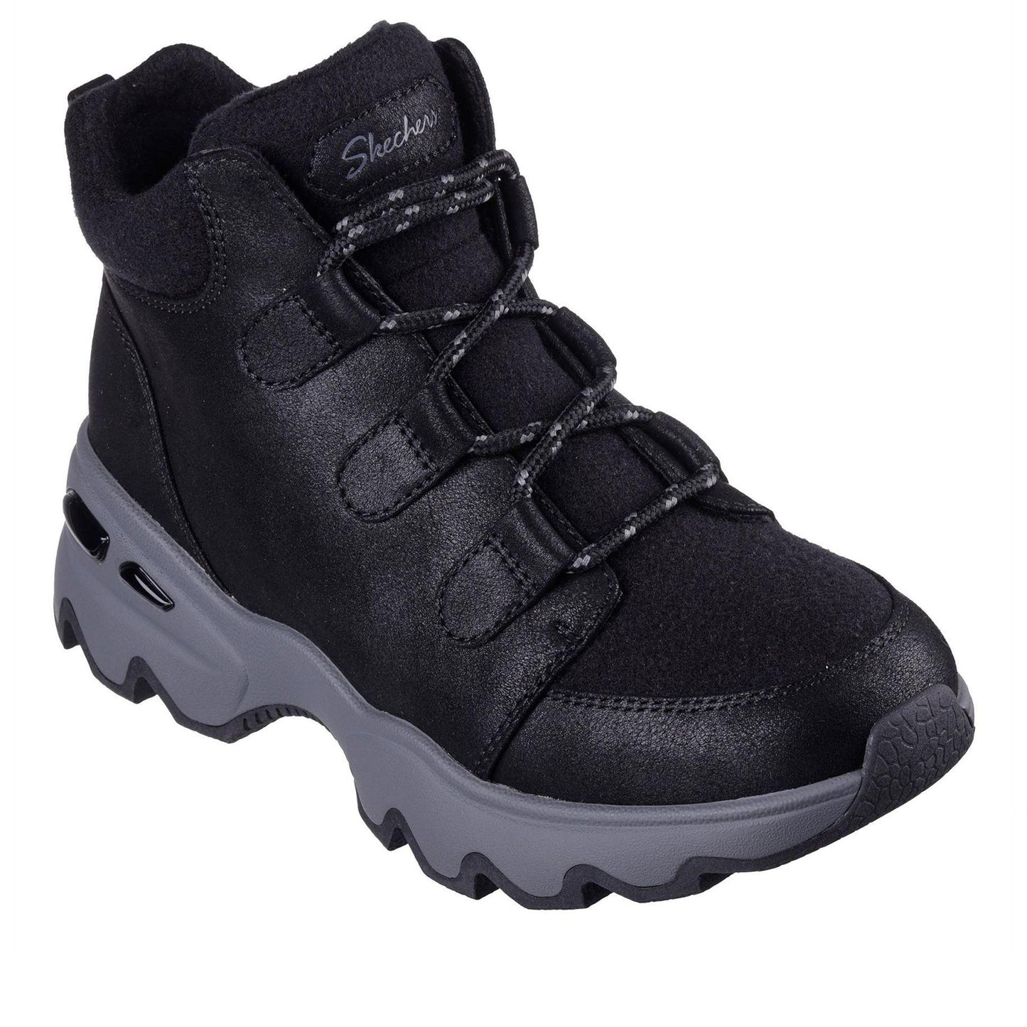Black - Lifestyle - Skechers Womens-Ladies Biglug Walking Shoes