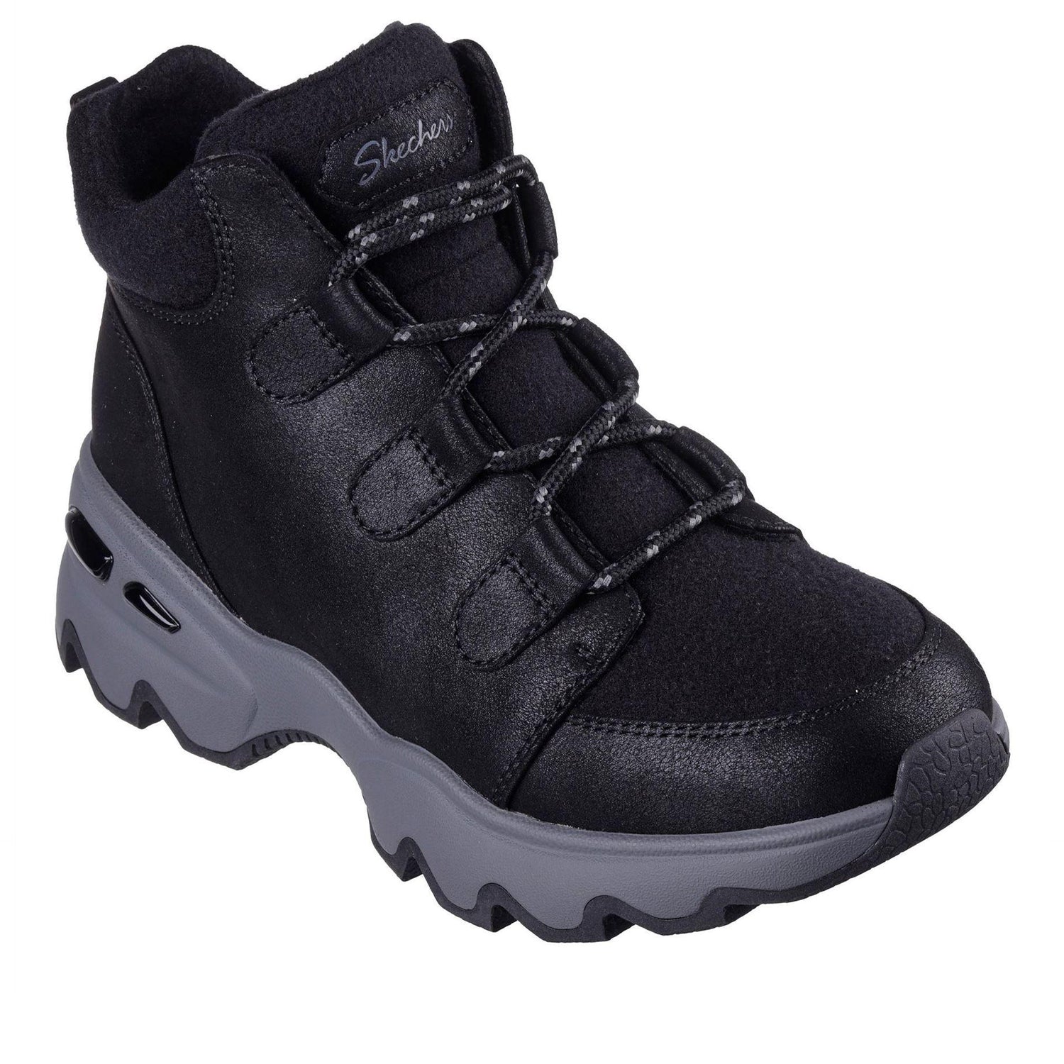 Black - Lifestyle - Skechers Womens-Ladies Biglug Walking Shoes