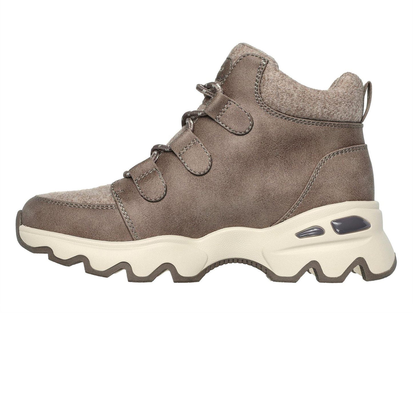 Taupe - Back - Skechers Womens-Ladies Biglug Walking Shoes