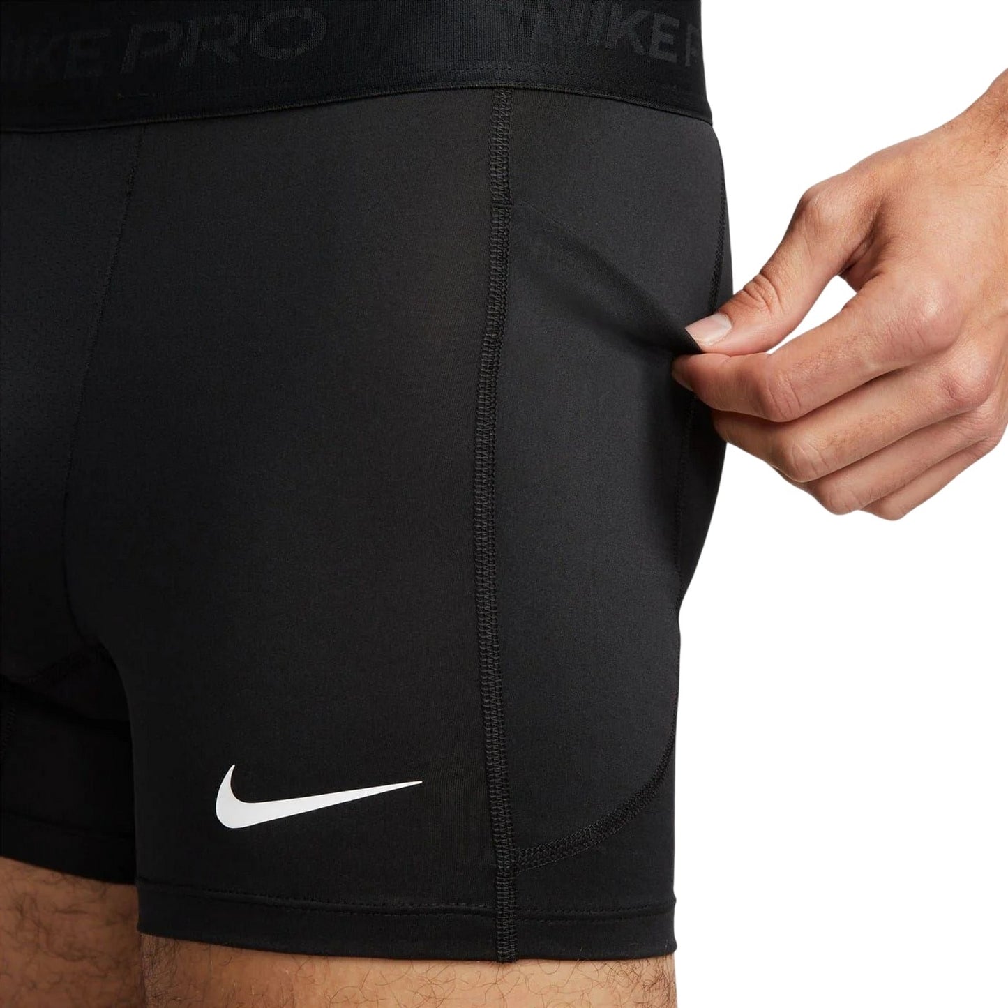 Black - Side - Nike Mens Pro Core 6 Base Layer Shorts