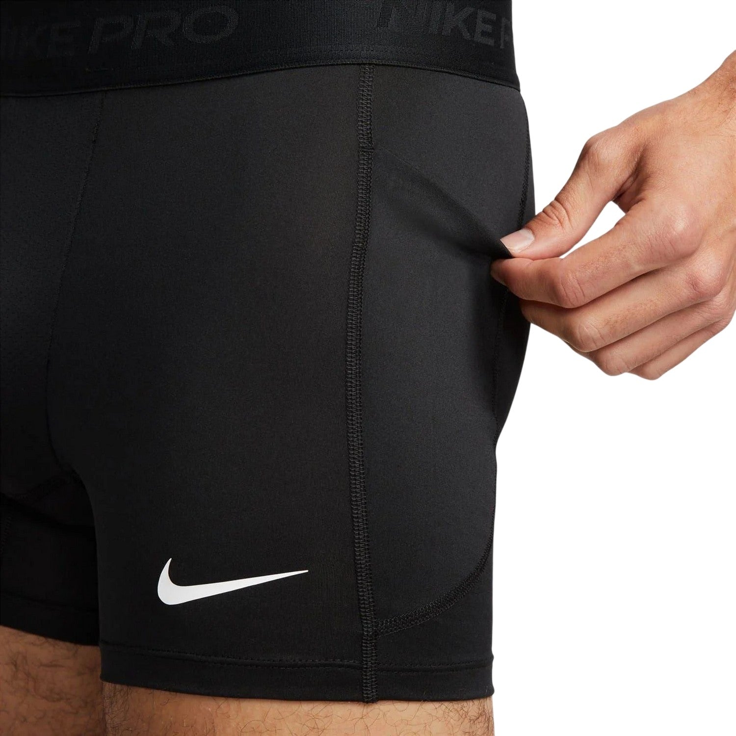 Black - Side - Nike Mens Pro Core 6 Base Layer Shorts