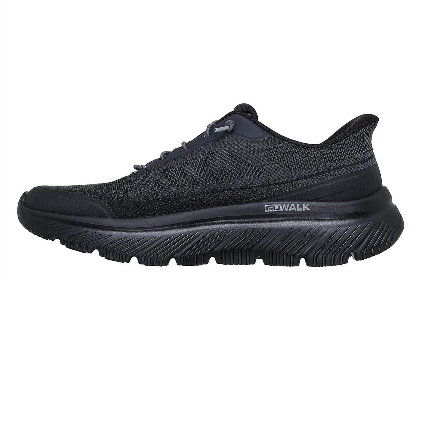 Black - Back - Skechers Mens Walk Max Slip-on Trainers