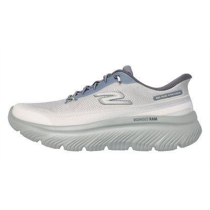 Charcoal-Lime - Back - Skechers Mens Walk Max Slip-on Trainers