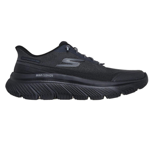 Black - Front - Skechers Mens Walk Max Slip-on Trainers