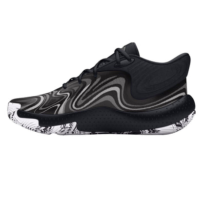 Black - Back - Under Armour Mens UA Spawn Graphic Print Basketball Shoes