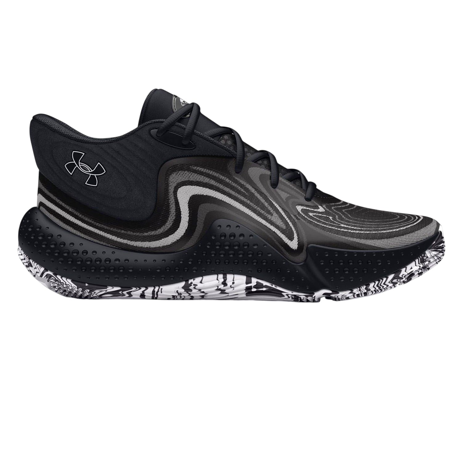 Black - Front - Under Armour Mens UA Spawn Graphic Print Basketball Shoes