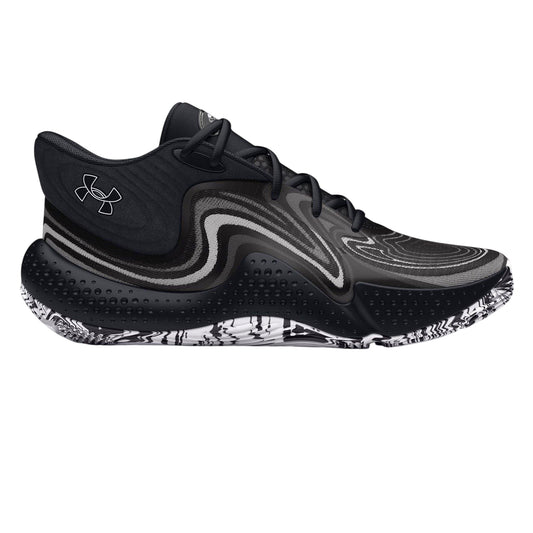 Black - Front - Under Armour Mens UA Spawn Graphic Print Basketball Shoes