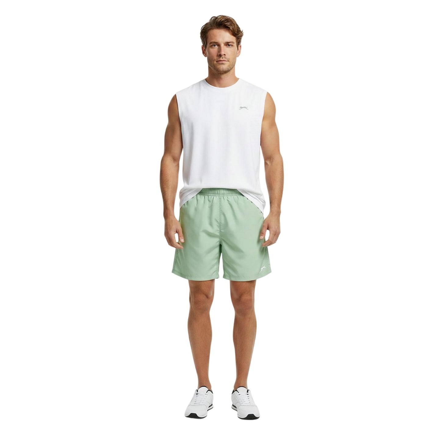 Light Green - Lifestyle - Slazenger Mens Logo Shorts