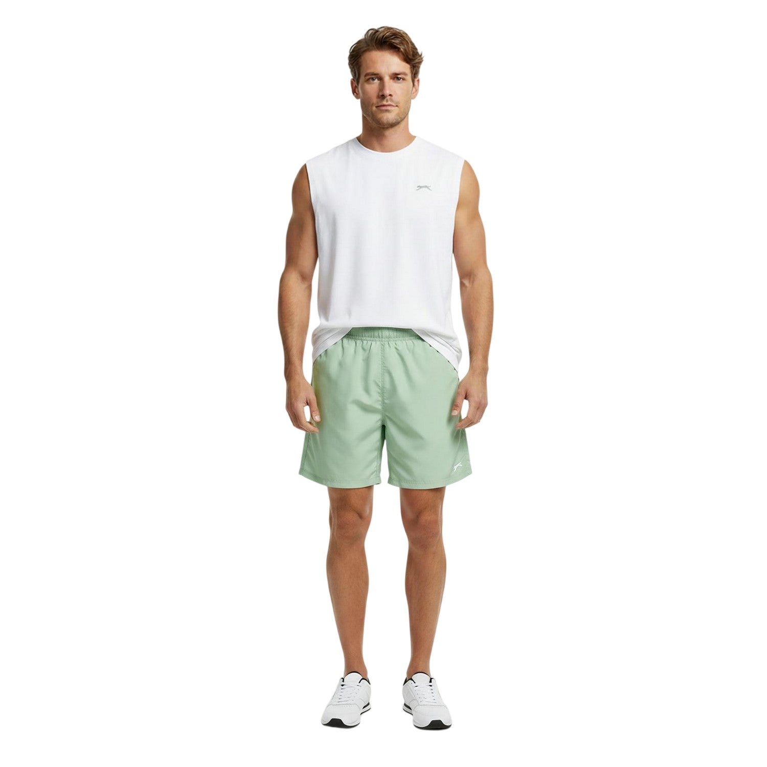 Light Green - Lifestyle - Slazenger Mens Logo Shorts