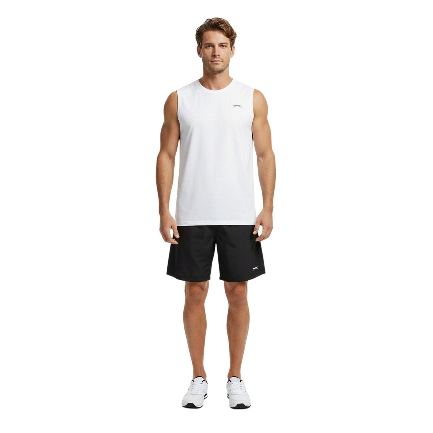 Black - Lifestyle - Slazenger Mens Logo Shorts