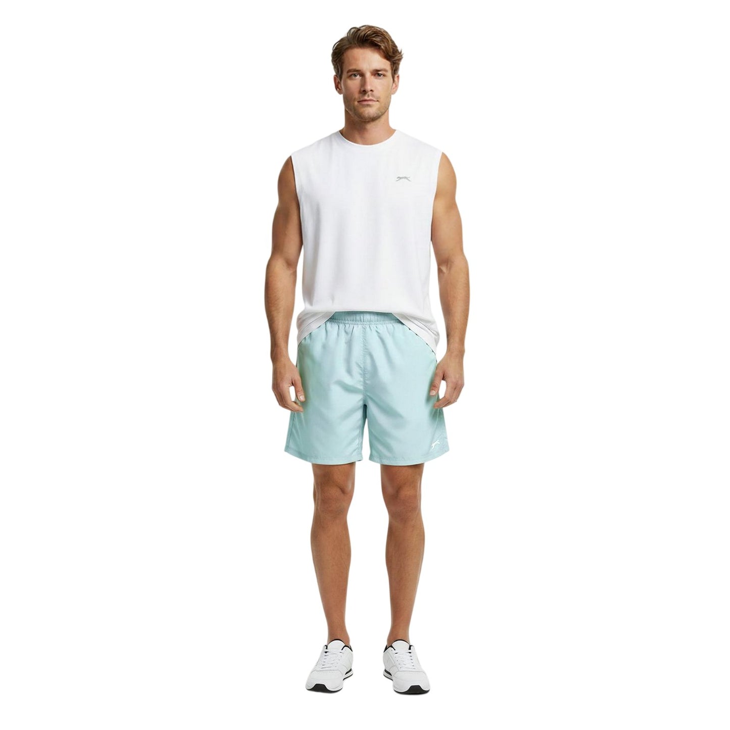 Light Blue - Lifestyle - Slazenger Mens Logo Shorts
