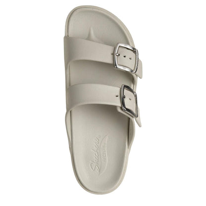 Natural - Side - Skechers Womens-Ladies Arch Fit Cali Breeze 2.0 Duo Flat Sandals