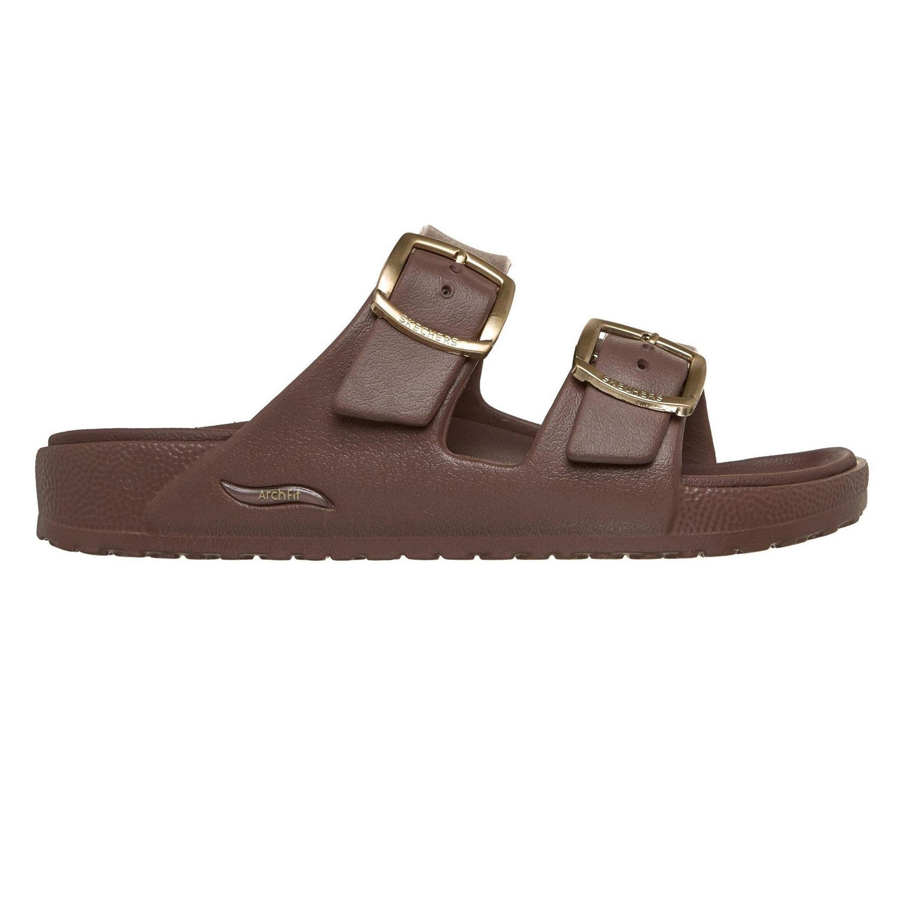 Chocolate - Front - Skechers Womens-Ladies Arch Fit Cali Breeze 2.0 Duo Flat Sandals