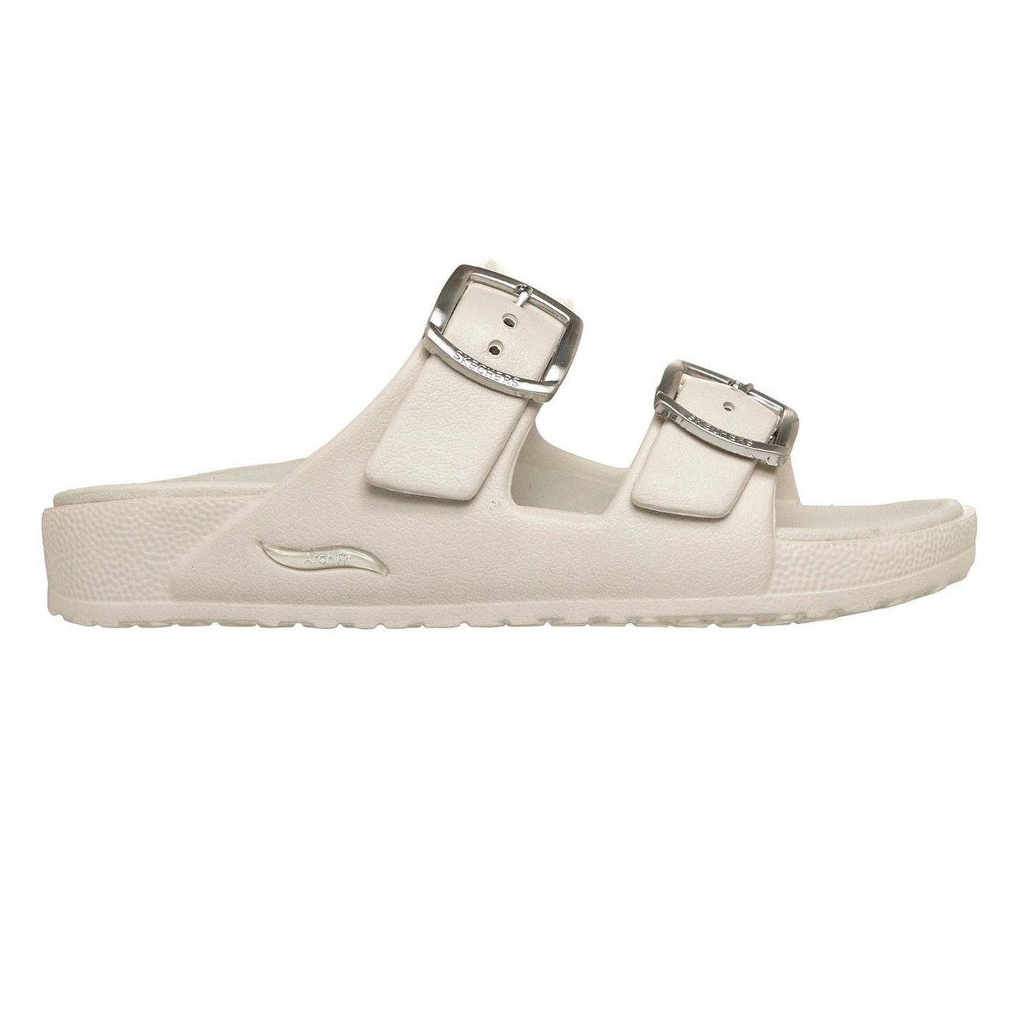 Natural - Front - Skechers Womens-Ladies Arch Fit Cali Breeze 2.0 Duo Flat Sandals