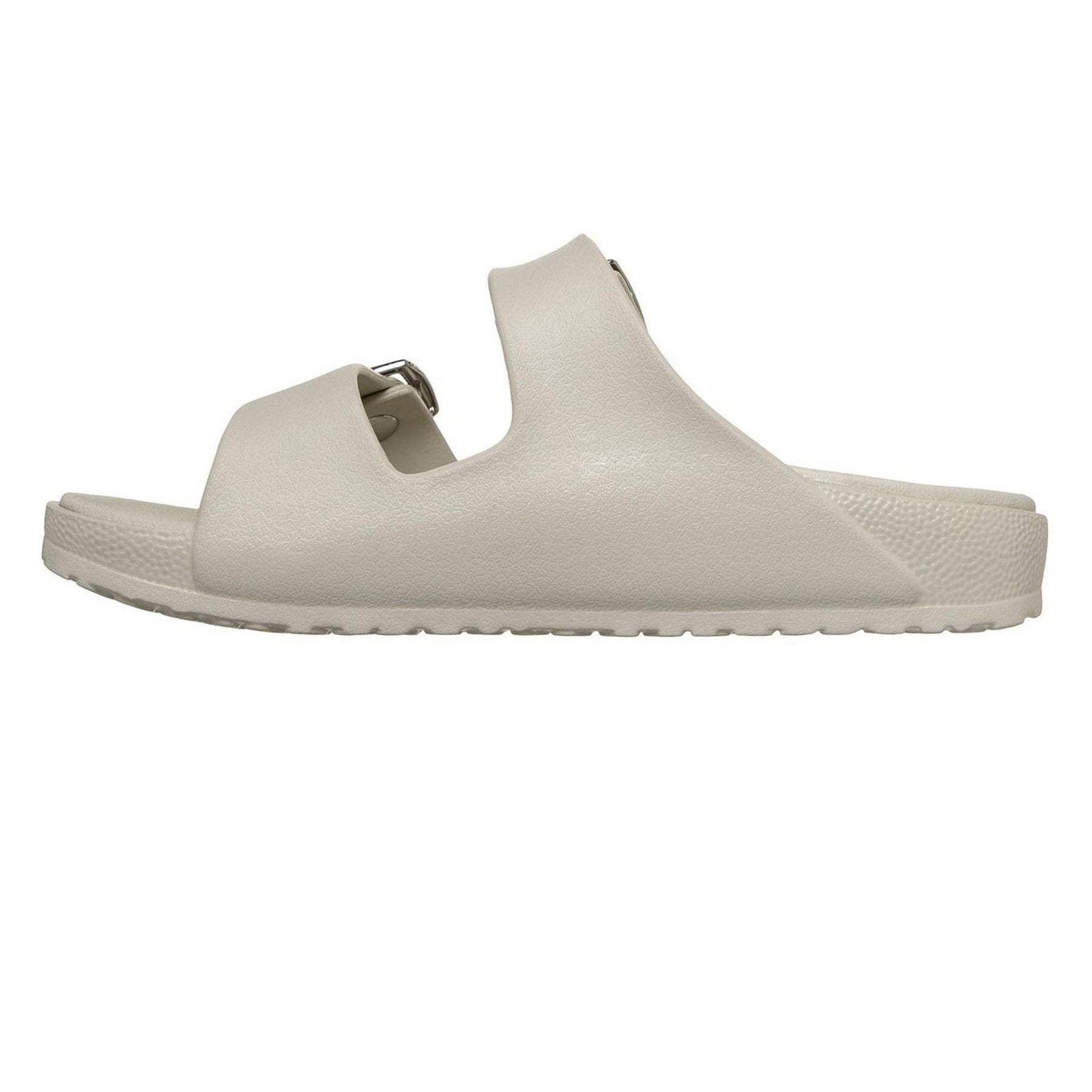 Natural - Back - Skechers Womens-Ladies Arch Fit Cali Breeze 2.0 Duo Flat Sandals