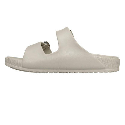 Natural - Back - Skechers Womens-Ladies Arch Fit Cali Breeze 2.0 Duo Flat Sandals