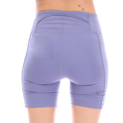 Purple - Back - Under Armour Womens-Ladies Run Stamina Shorts