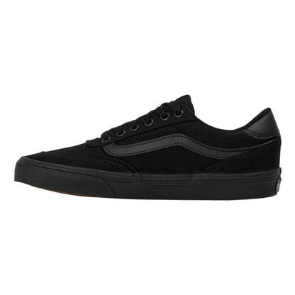 Black-Monochrome - Back - Vans Womens-Ladies Brooklyn Suede Trim Shoes