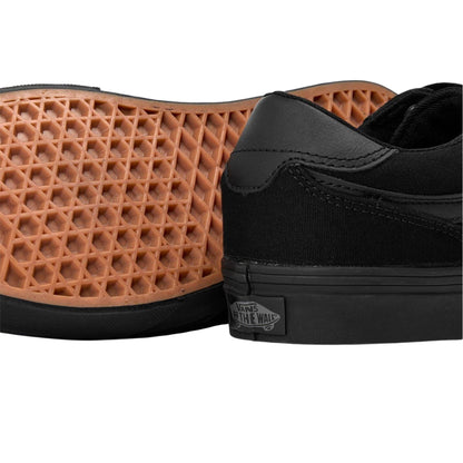 Black-Monochrome - Lifestyle - Vans Womens-Ladies Brooklyn Suede Trim Shoes