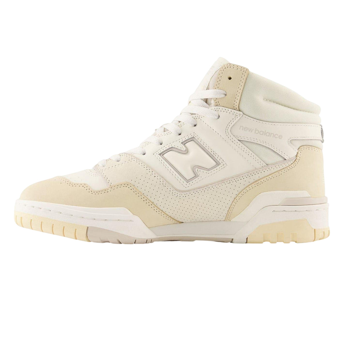 Beige - Back - New Balance Womens-Ladies 650 Leather High Top Trainers