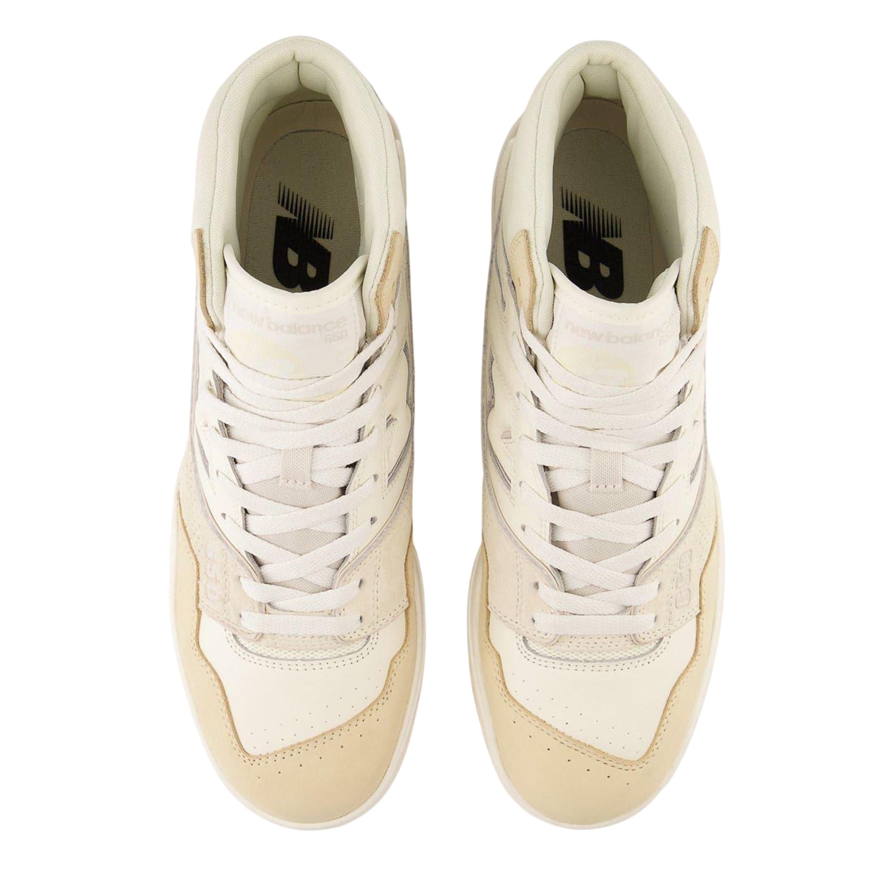 Beige - Side - New Balance Womens-Ladies 650 Leather High Top Trainers