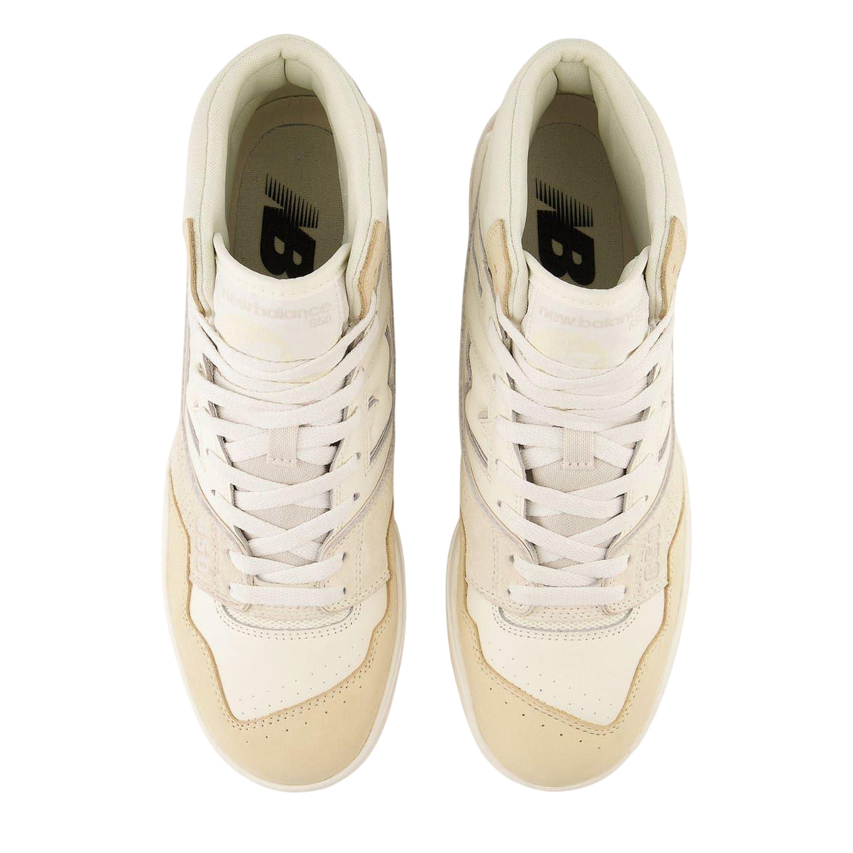 Beige - Side - New Balance Womens-Ladies 650 Leather High Top Trainers