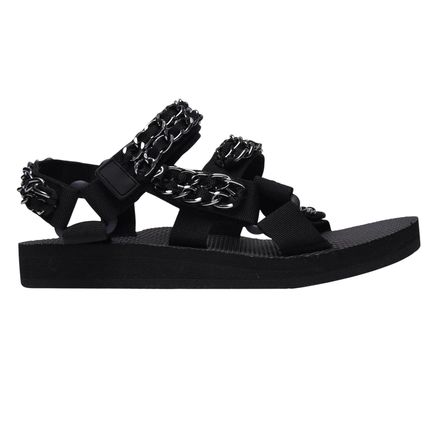 Black - Front - Melissa Womens-Ladies Toe Post Flatform Sandals