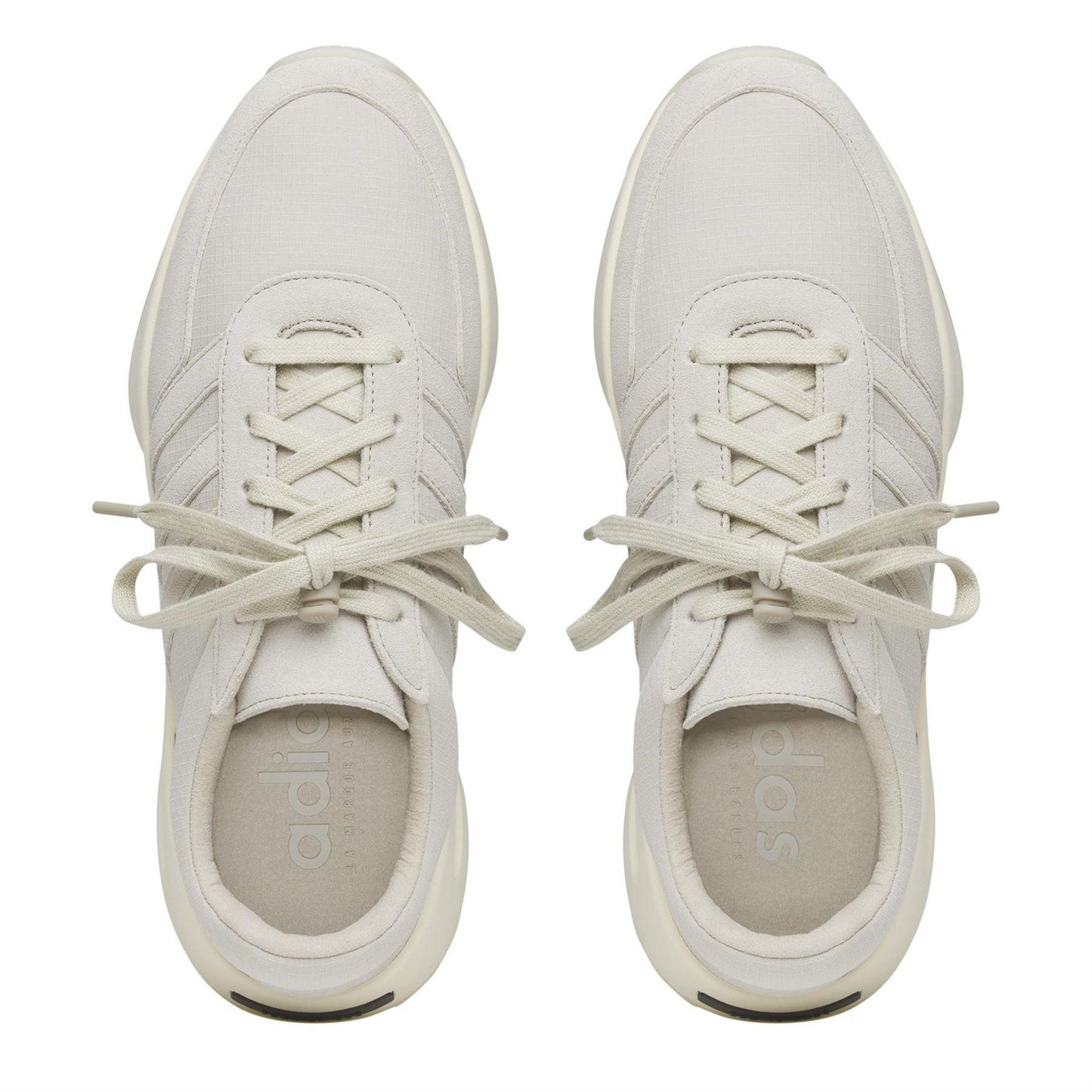 Sesame - Side - Adidas Womens-Ladies Textile Athletic Trainers