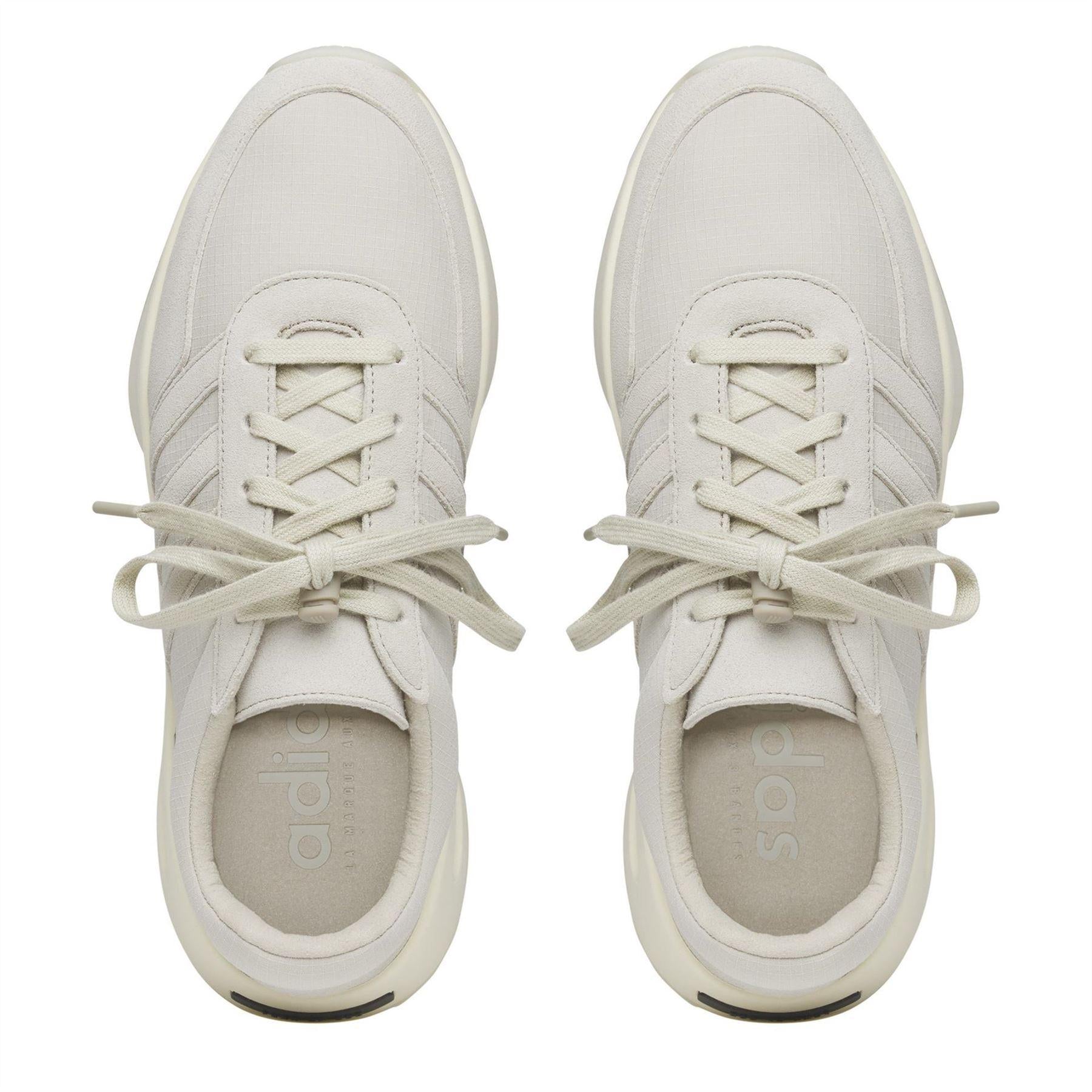 Sesame - Side - Adidas Womens-Ladies Textile Athletic Trainers