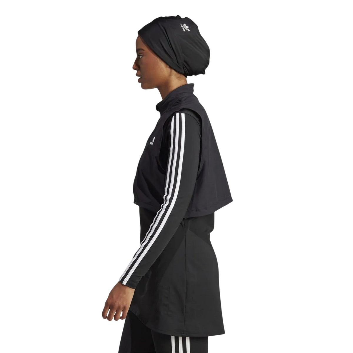 Black-White - Lifestyle - Adidas Womens-Ladies Adicolor Stripes T-Shirt Set