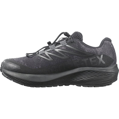 Black - Side - Salomon Womens-Ladies Flow Gravel GTX Trail Running Shoes