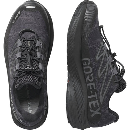 Black - Pack Shot - Salomon Womens-Ladies Flow Gravel GTX Trail Running Shoes