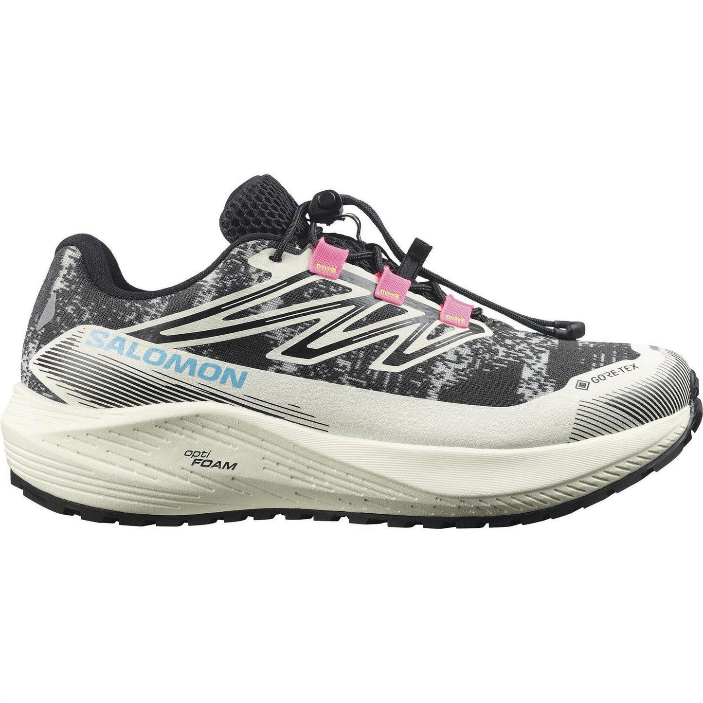 Vanilla-Black - Front - Salomon Womens-Ladies Flow Gravel GTX Trail Running Shoes