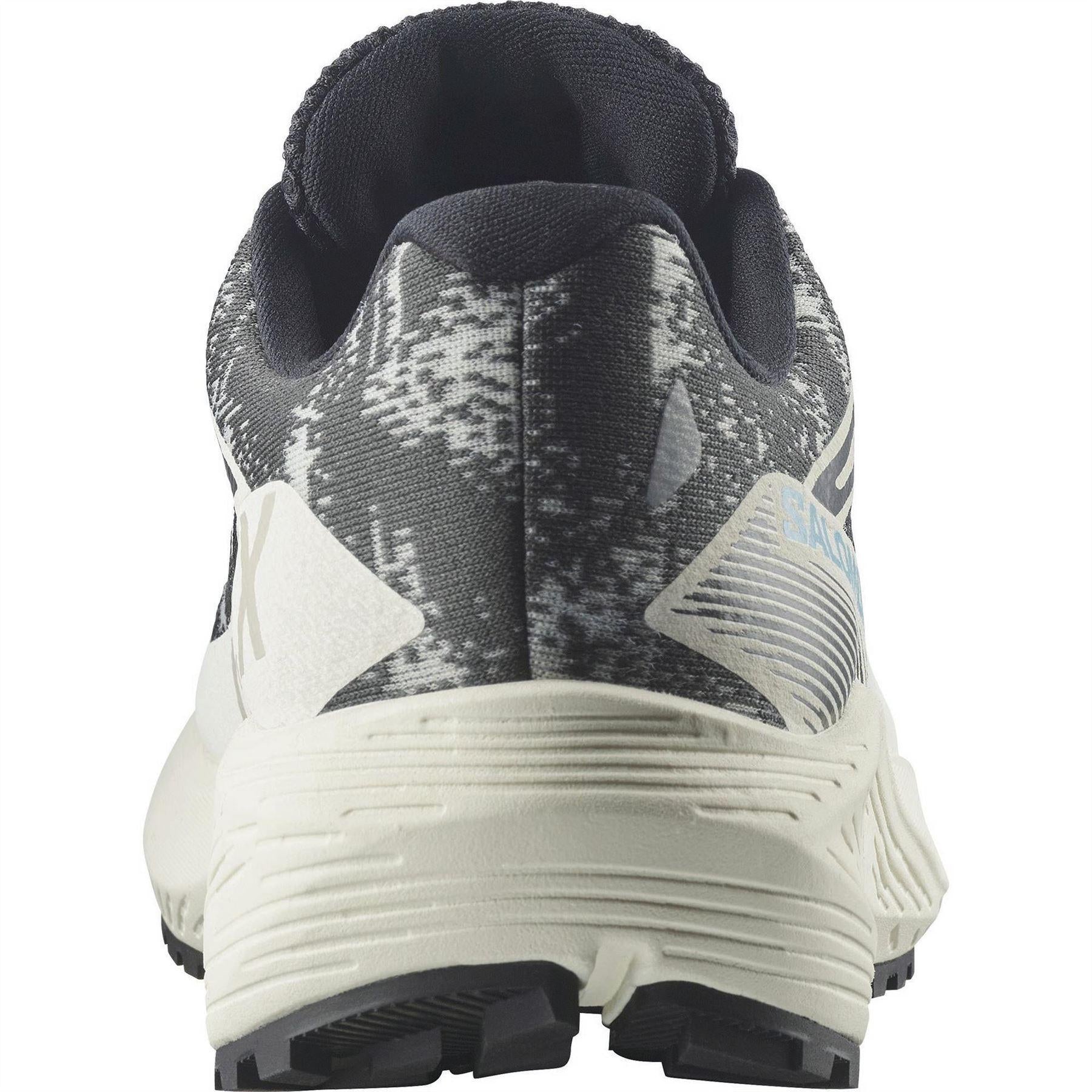 Vanilla-Black - Back - Salomon Womens-Ladies Flow Gravel GTX Trail Running Shoes