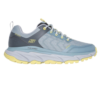 Blue-Yellow - Front - Skechers Womens-Ladies Lux Journey Road Flat Shoes