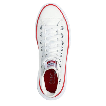 White - Side - Skechers Womens-Ladies Lace Up Trainers