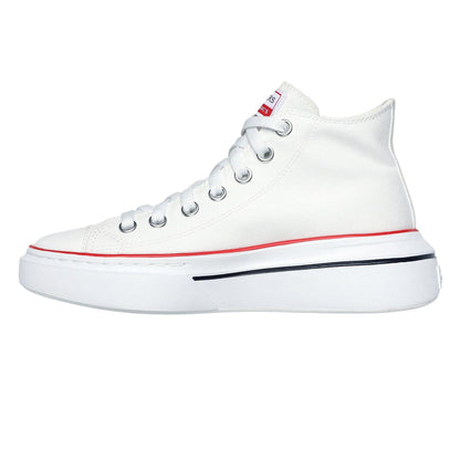 White - Back - Skechers Womens-Ladies Lace Up Trainers