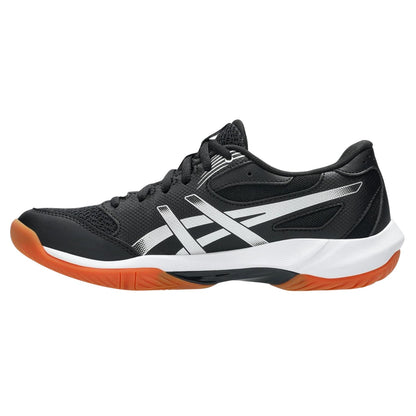 Black-White - Back - Asics Womens-Ladies Rocket 12 Netball