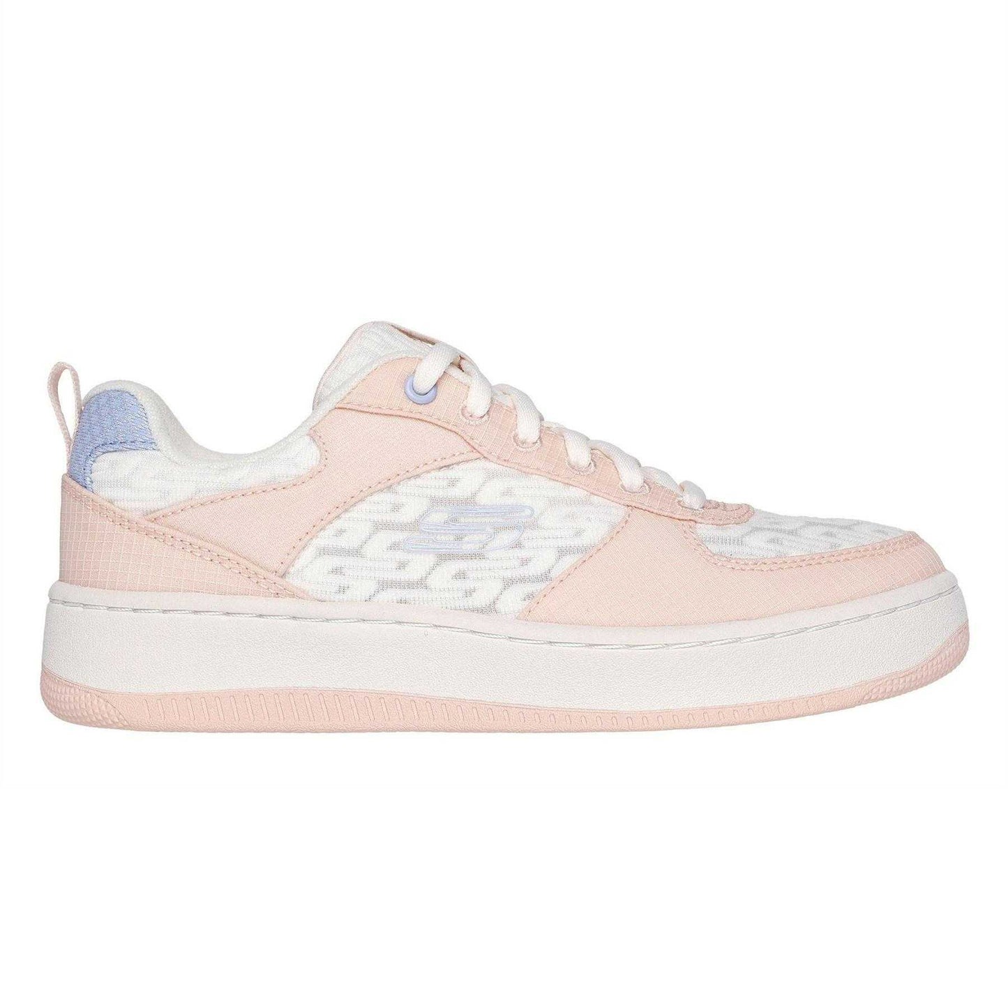 Off White-Pink - Side - Skechers Womens-Ladies Sport Court 92 Trainers