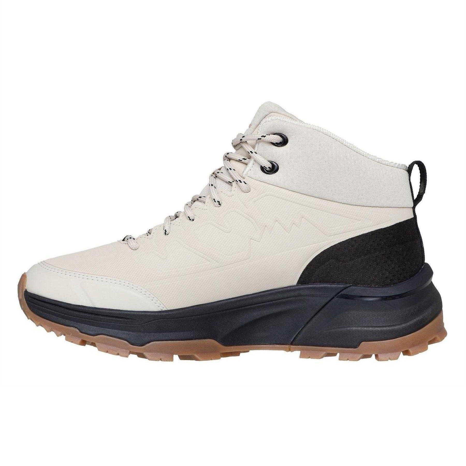 Natural-Black - Back - Skechers Womens-Ladies Max Protect Waterproof Walking Shoes