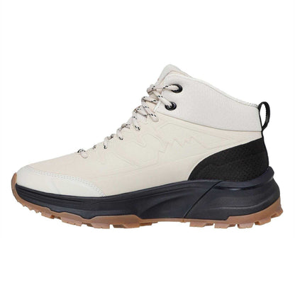 Natural-Black - Back - Skechers Womens-Ladies Max Protect Waterproof Walking Shoes